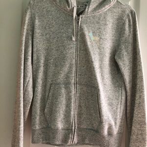 PINK VS hoodie with love pink in silver on back
